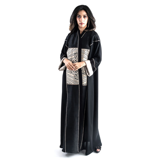 Luxury Matt Gold Applique Abaya