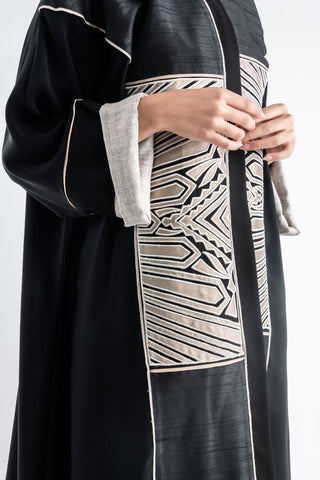 Luxury Matt Gold Applique Abaya