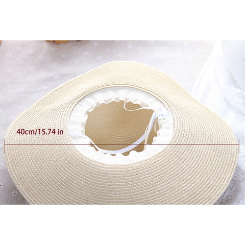 2022 New Simple Foldable Wide Brim Floppy Girls Straw Hat Sun Hat Beach Women Summer Hat UV Protect Travel Cap Lady Cap Female