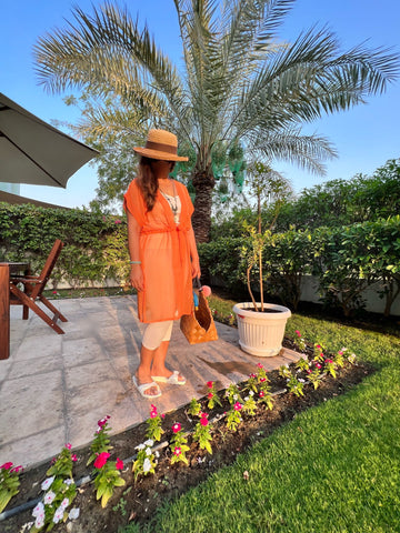 Tangerine Kimono Short Length