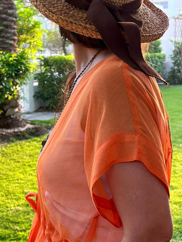 Tangerine Kimono Short Length