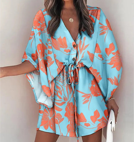 European And American Fashion New Printed Shirt Dress